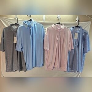 Lot of 4 Collars and Co Men's Size 2XL Polo Dress Shirts New with Tags.